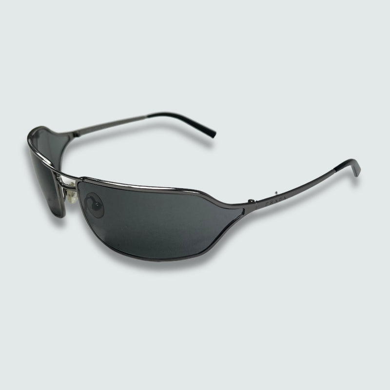 Prada SS04 Silver Wrap Around Sunglasses