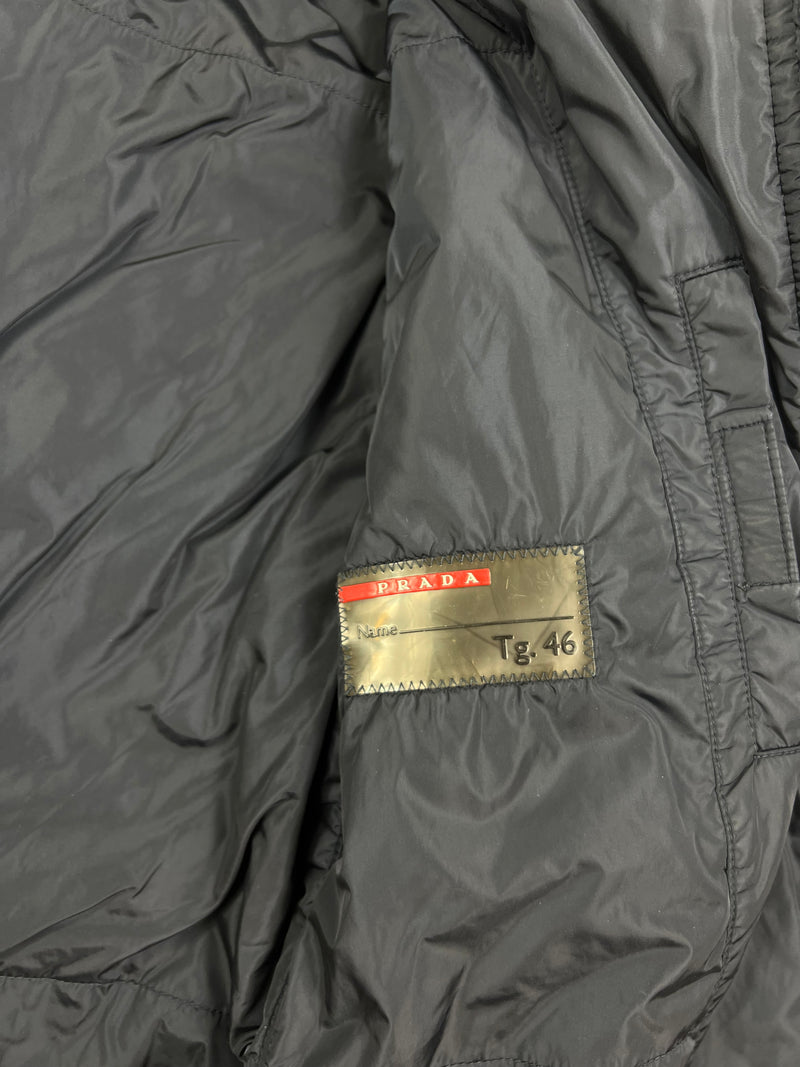 Prada AW12 Nylon Black Tab Jacket Tg. 46 Small