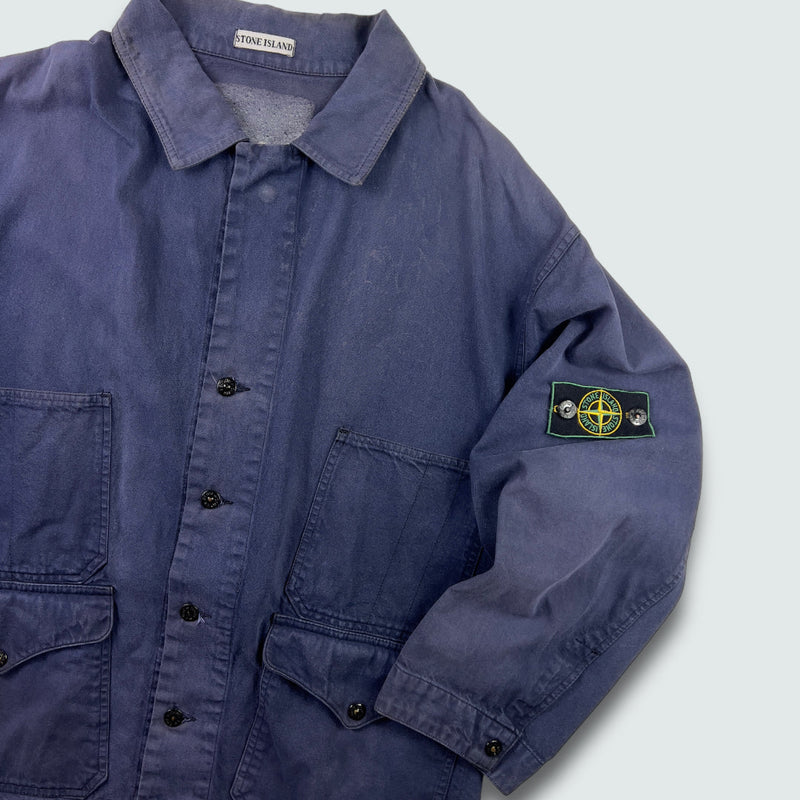 Vintage stone island hot sale denim jacket